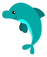 Cartoon Dolphin stock illustration