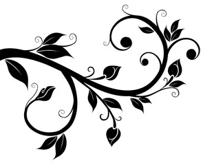 Floral  design element stock illustration