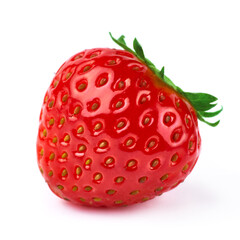 Studio macro shot of Fresh strawberry isolated on white background