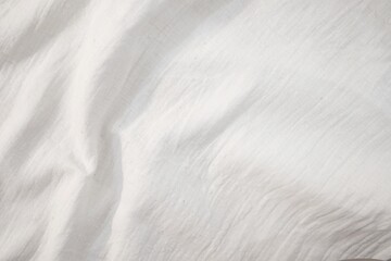 Obraz premium Fabric backdrop White linen canvas crumpled natural cotton fabric Natural handmade linen top view background Organic Eco textiles White Fabric texture