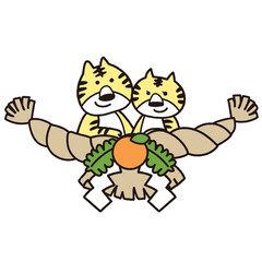 しめ縄と虎夫婦