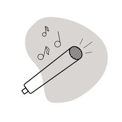 microphone vector icon on white background.