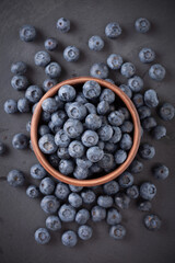 Ripe blueberries , healthy food