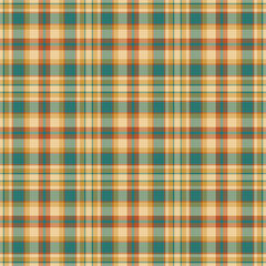 Plaid seamless pattern. Vector background of textile ornament. Flat fabric design.