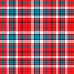 Plaid seamless pattern. Vector background of textile ornament. Flat fabric design.