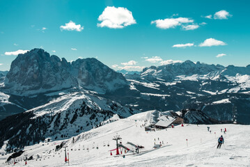 Fototapeta na wymiar Italian Dolomites ready for winter season