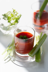 Tomato Juice with Celery , a healthy cocktail