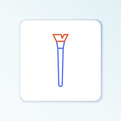 Line Makeup brush icon isolated on white background. Colorful outline concept. Vector