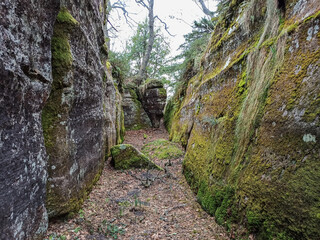 Magical place of giant stones and narrow passages in the mountain.