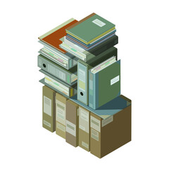 Pile of paperwork and ring binders