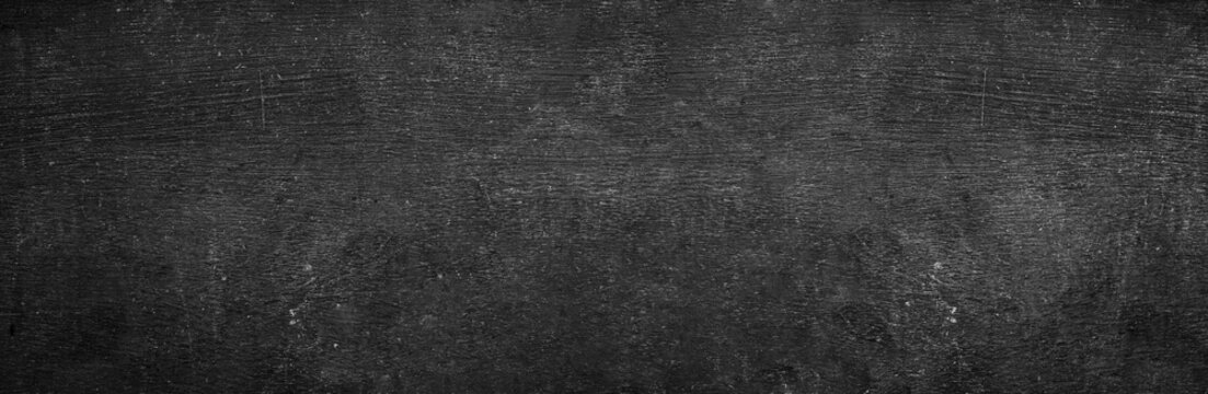 Art bg black chalkboard table background texture in college concept back to school kid wallpaper pattern for white chalk text bacground. Old back wall education blackboard. food backdrop.
