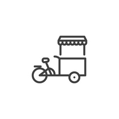 Street food cart line icon