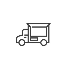 Street food truck line icon