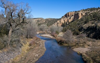 Gila River in Gila National Forest in New Mexico