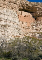 Montezuma Castle National Monument in Arizona USA - Cliff dwelling ruins of the Sinagua people dating back to the 12th century