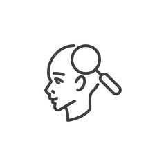 Creative idea search line icon