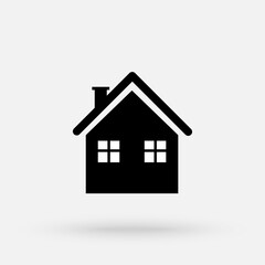 Small house. Icon Vector. Simple flat symbol. Vector simple modern icon design illustration.