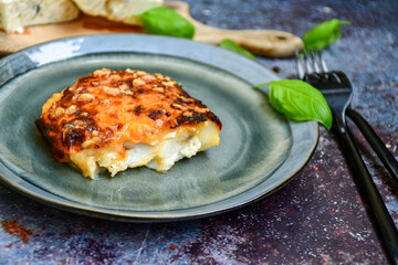 background, baked, barbecue, cheese, closeup, cooked, cooking, cuisine, delicious, dinner, dish, fillet, fish, food, fresh, fried, gorgonzola cheese, gourmet, green, grill, grilled, healthy, herb, hom