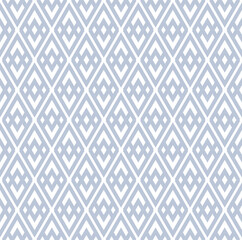 Abstract seamless geometric diamonds blue pattern.