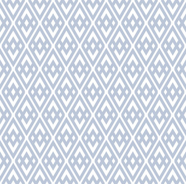 Abstract seamless geometric diamonds blue pattern.