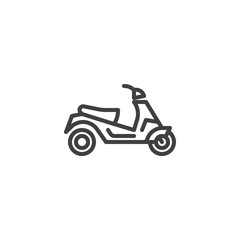Electric scooter line icon