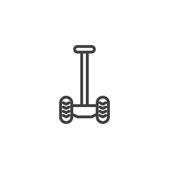 Electric segway line icon