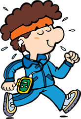 man recreates contentedly and listens to music