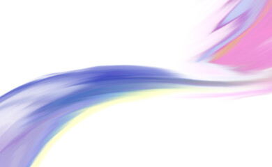 白の背景にピンクとブルーと黄色のパステルカラーの煙の抽象的なテクスチャ。