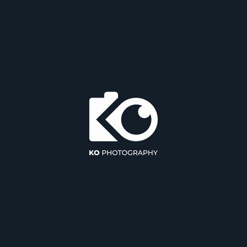 initial KO photography logo abstract