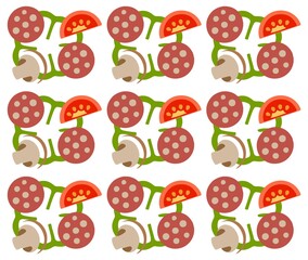Minimal pizza pattern lunch, dinner, design, art, tasty
