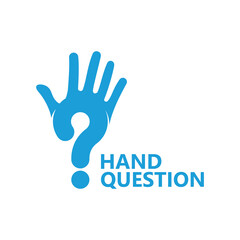 Obraz premium Hand question logo template design
