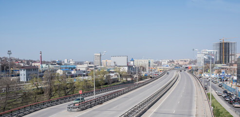  View of the avenue Sievers and Railway Square on April 05; 2016 in Rostov-on-Don