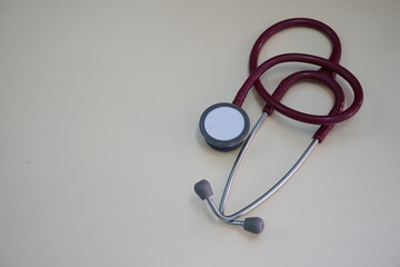 Medical Stethoscope on gray 