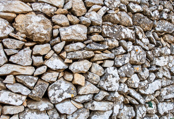 Obraz premium Traditional Mediterranean dry rock wall.