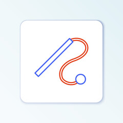 Line Pet cat toy icon isolated on white background. Colorful outline concept. Vector