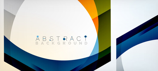 Vector color hexagons geometric abstract background