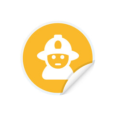 Fototapeta premium Fireman - Sticker