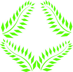 Green leaf vector 