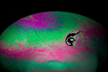 Colorful microscopic view of Epsom Salt or Magnesium Sulfate heptahydrate Crystals. Abstract...