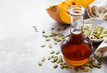 Bottle with pumpkin seed oil