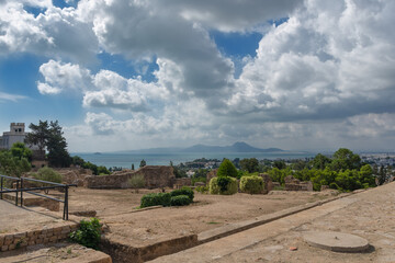 site of historical excavations of the ancient city of Carthage
