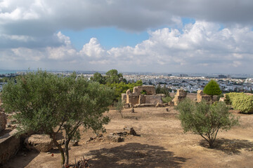 site of historical excavations of the ancient city of Carthage