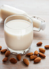 Almond milk and almonds