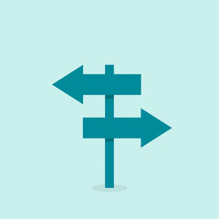 Vector background with signpost