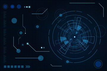 Sci fi futuristic user interface, HUD, Technology abstract background , Vector illustration.