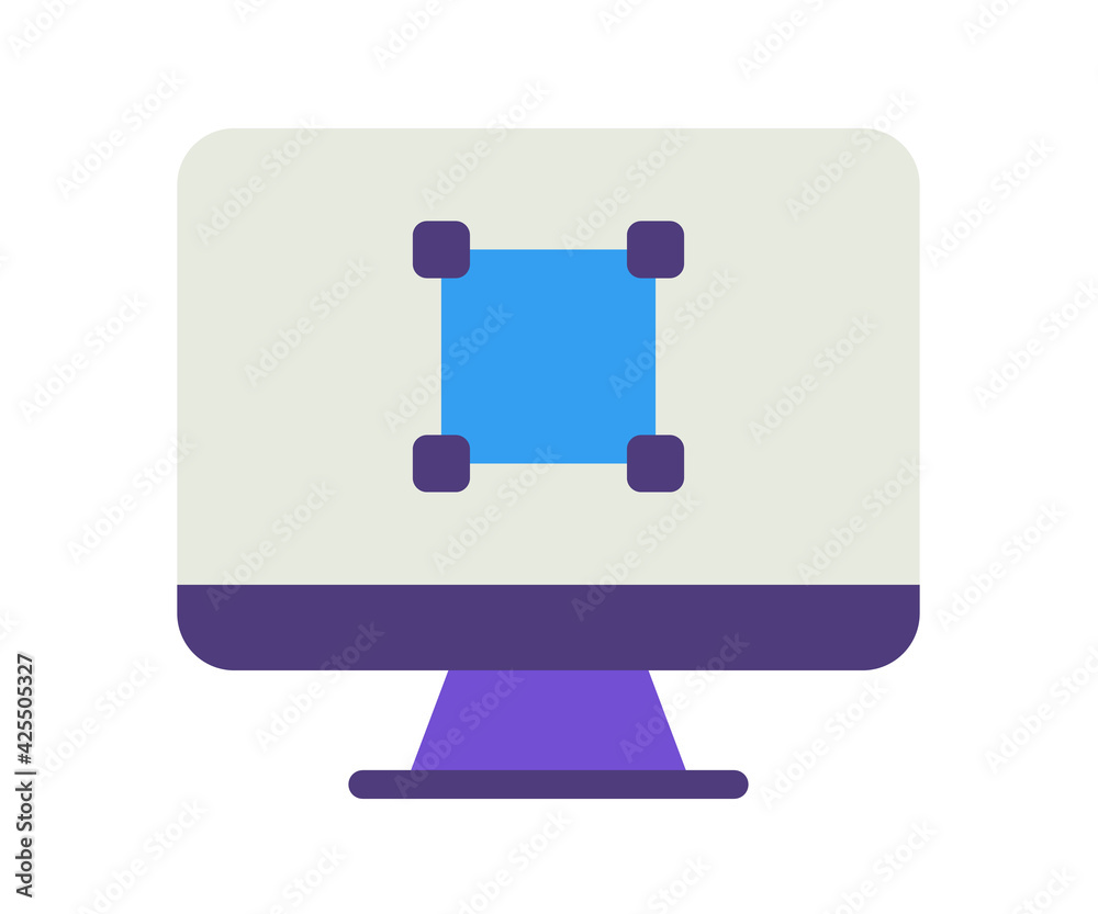 Wall mural computer graphic tool single isolated icon with flat style