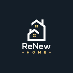 renew home logo abstract line