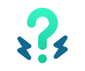 brainstorm question rethink single isolated icon with gradient style