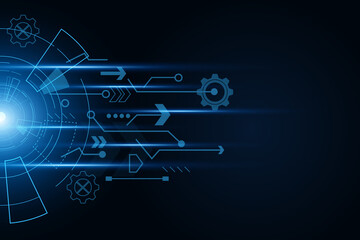 Sci fi futuristic user interface, HUD, Technology abstract background , Vector illustration.