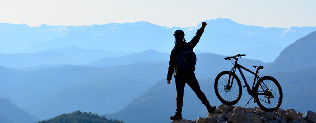 Cyclist at the Top